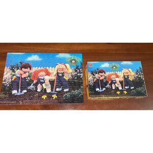 Vintage Cabbage Patch Kids Puzzle Milton Bradley 100 Pieces Gardening Complete